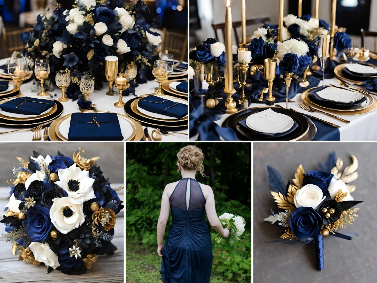 Night Blue Wedding Color Ideas Beautiful Night Blue Black Gold And