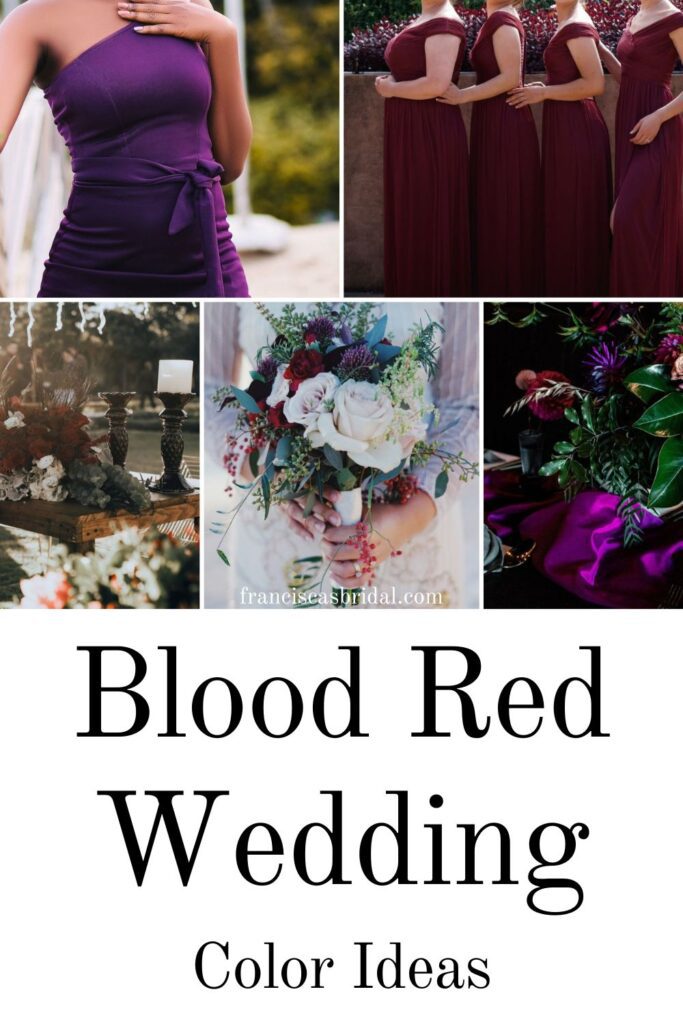 color blood red wedding dresses