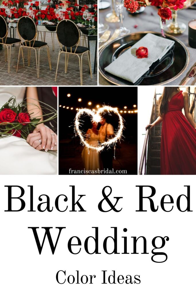Black and red wedding color ideas.