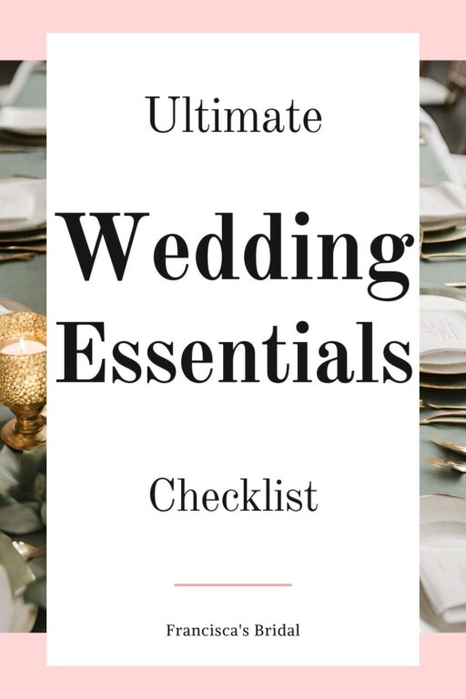 A suitcase with text that says ultimate wedding day essentials checklist.