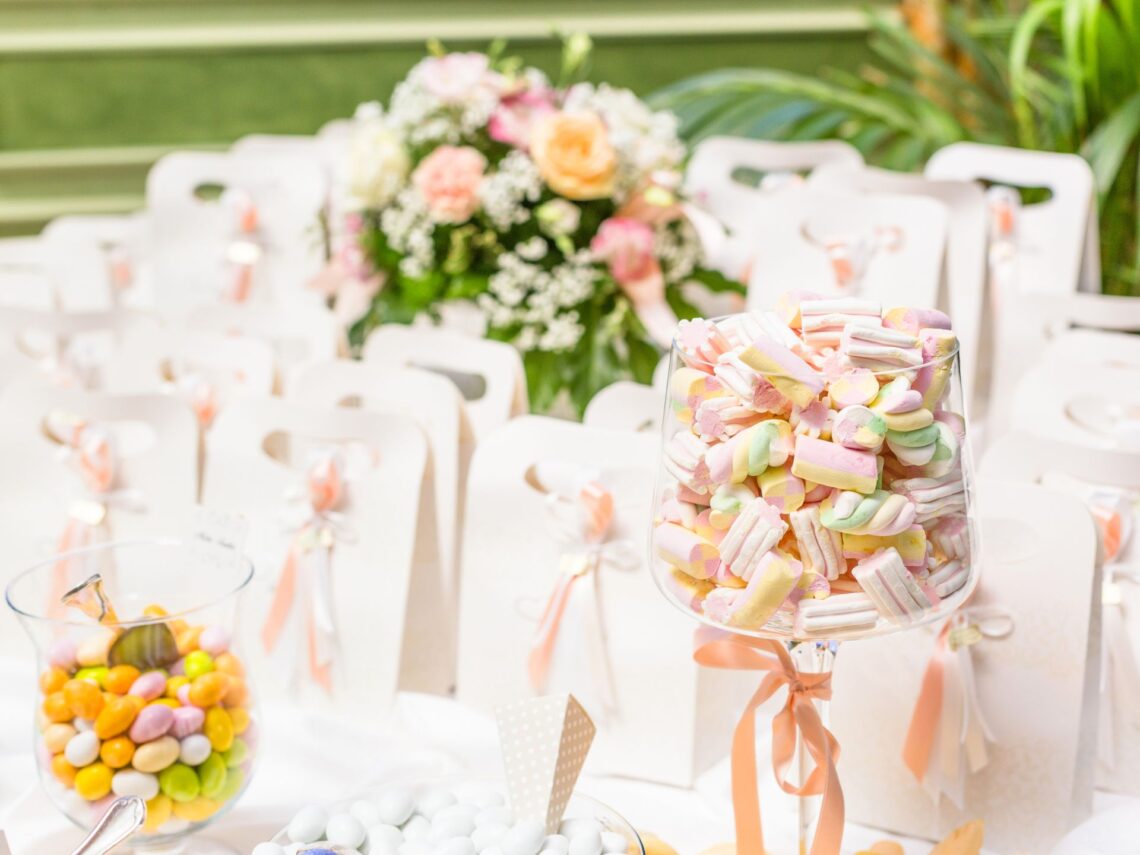 A wedding table filled with summer treats.