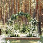 A wedding in a forest.