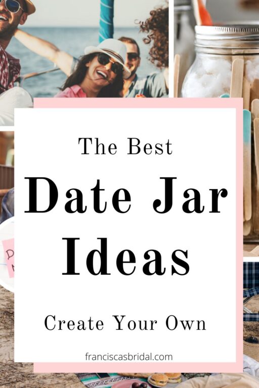 A couple on a boat with text that says the best date jar ideas.