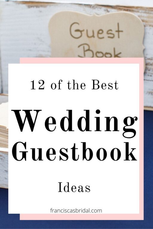 A wedding guestbook with text unique wedding guestbook ideas.