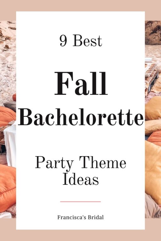 A fall themed picnic bachelorette party with text fall bachelorette party ideas.