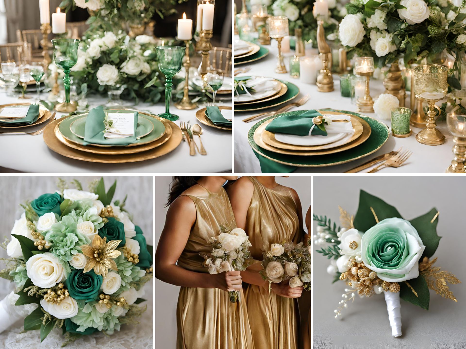 Light Emerald Green and Gold Wedding Colors: Beautiful Light Emerald ...