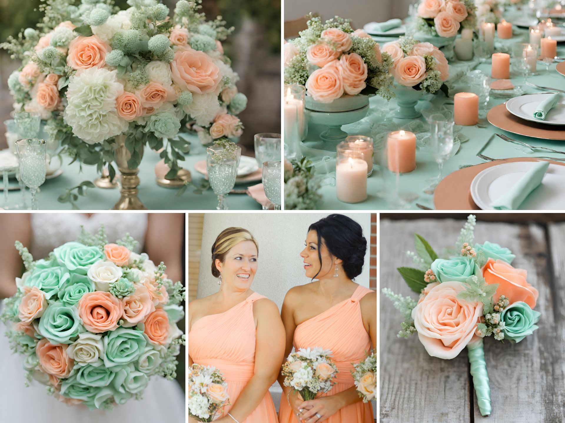 Mint and Peach Wedding Color Ideas: Beautiful Mint Green and Peach ...