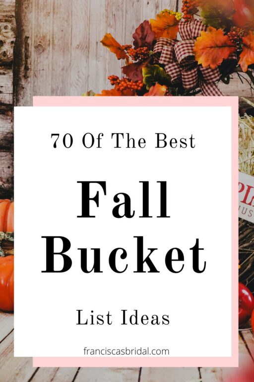 A front porch decorated for fall with the text ultimate fall bucket list ideas.