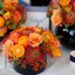 An orange wedding bouquet.