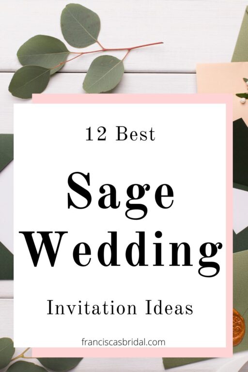 A table with sage green colored wedding invitations that says best sage green wedding invitation ideas.