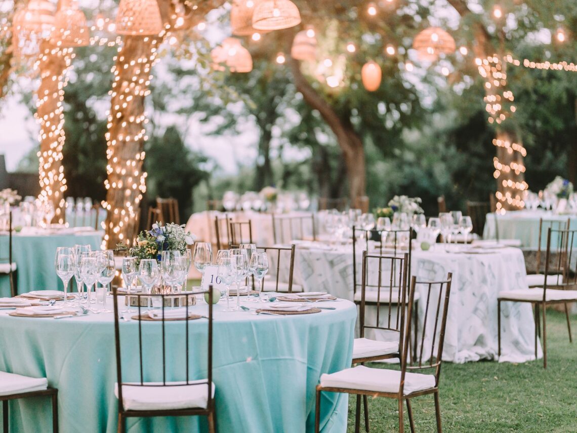 An outdoor summer beach wedding.