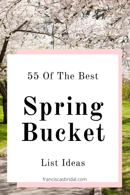A cherry blossom festival with the text the best spring bucket list ideas.